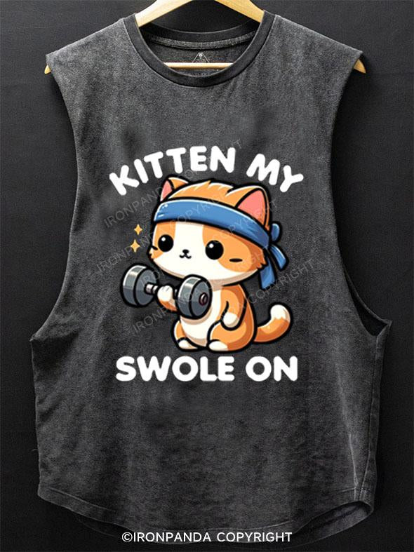 KITTEN MY SWOLE ON SCOOP BOTTOM COTTON TANK