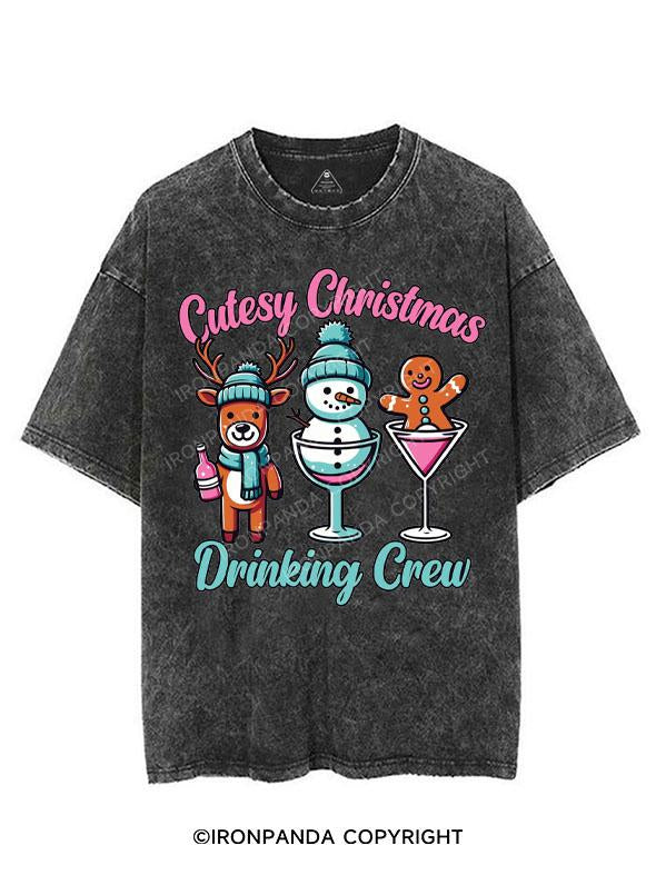 CUTESY CHRISTMAS DRINKING CREW VINTAGE GYM SHIRT