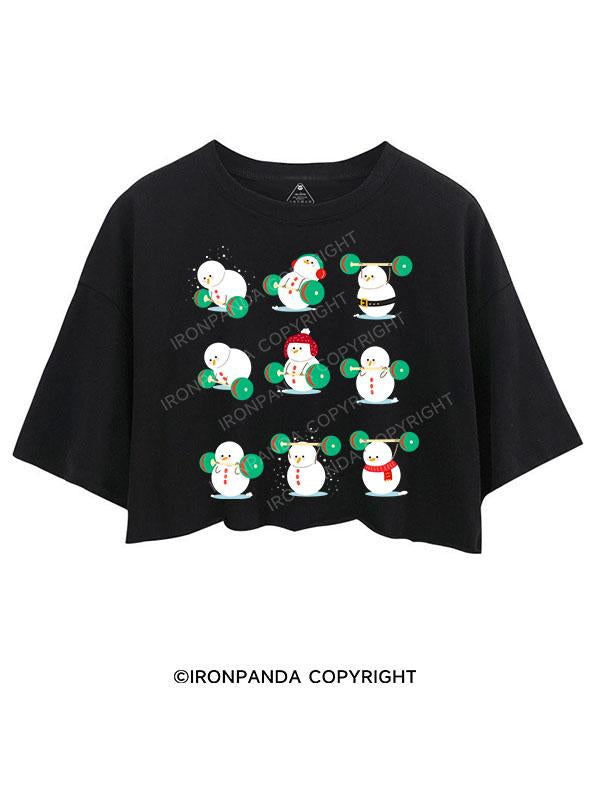 SNOWMAN LIFTING CROP TOPS