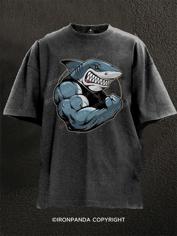 gym shark Washed Gym Shirt