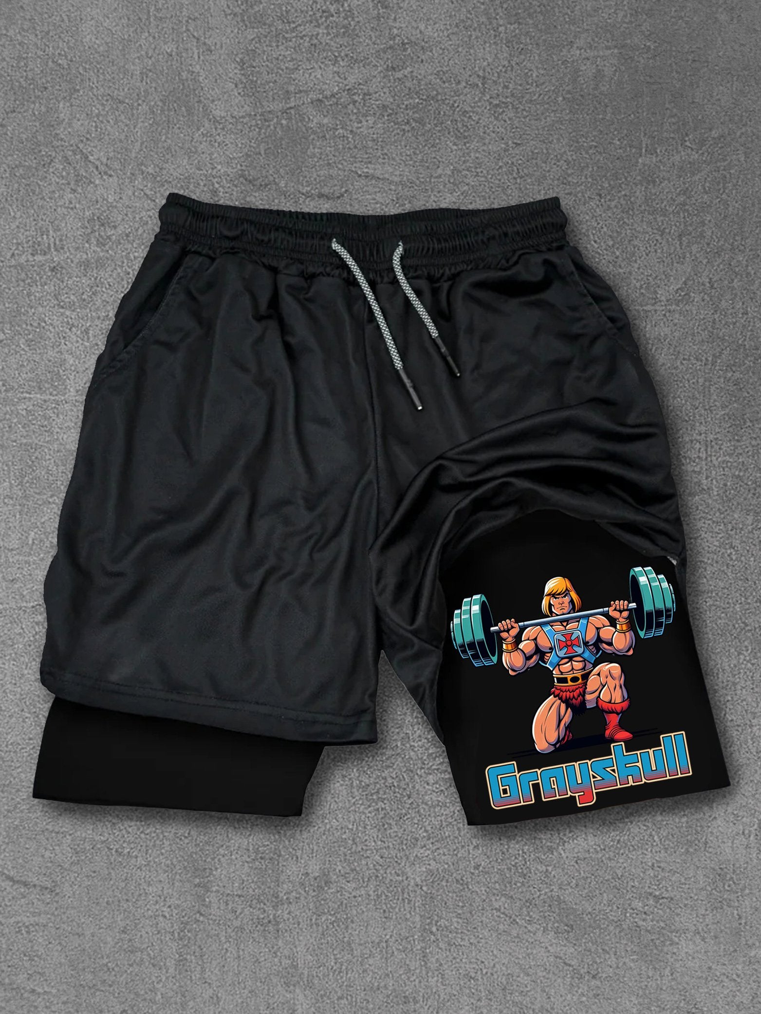 GRAYSKULL HE MAN WEIGHTLITING Performance Training Shorts