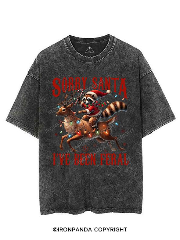 SORRY SANTA I'VE BEEN FERAL VINTAGE GYM SHIRT