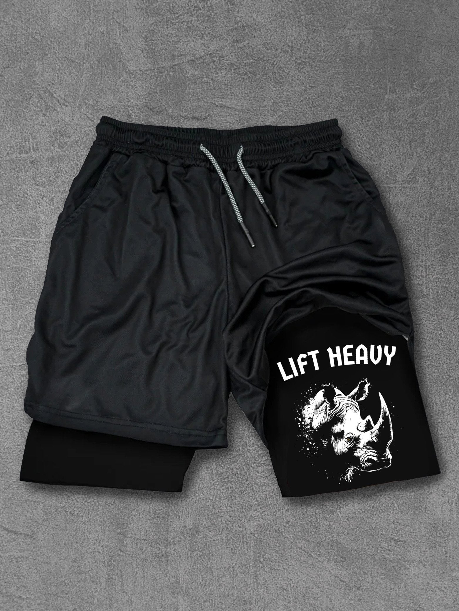 lift heavy rhino Performance Training Shorts