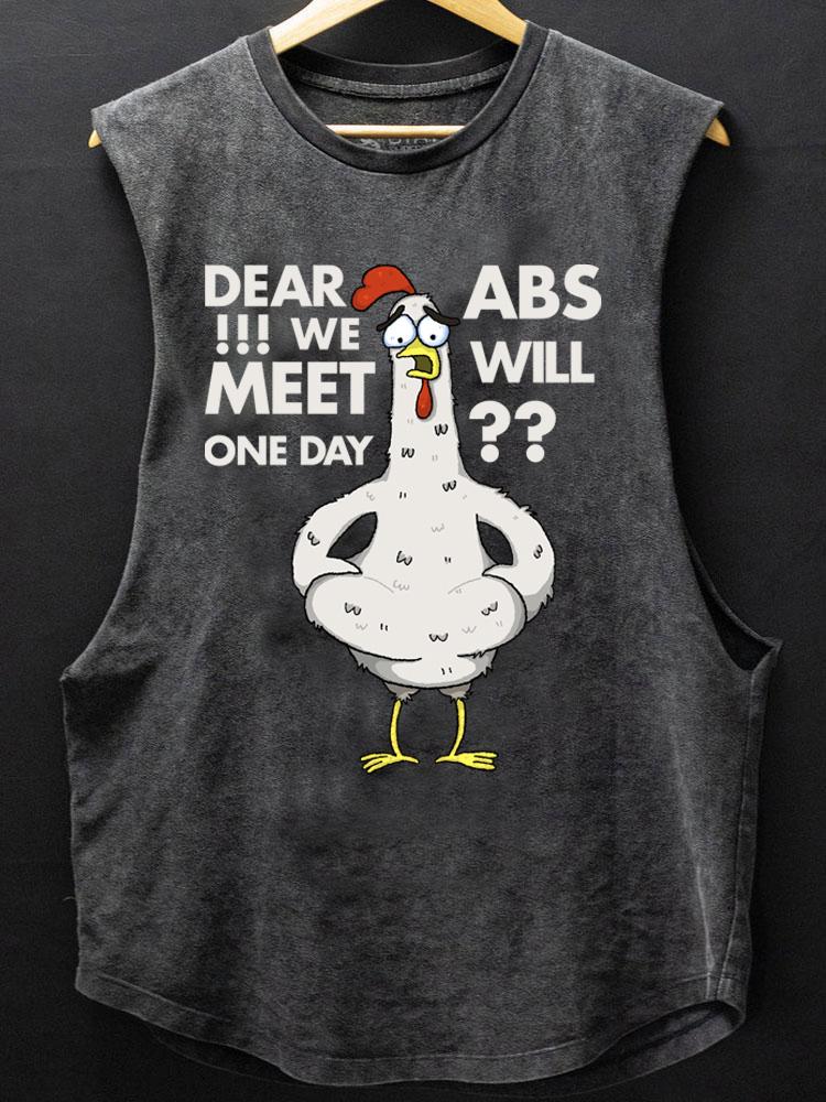 dear abs we will meet one day SCOOP BOTTOM COTTON TANK