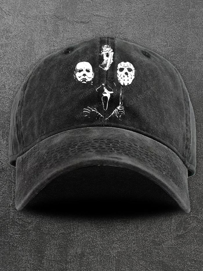 Halloween Fitness Night Washed Gym Cap