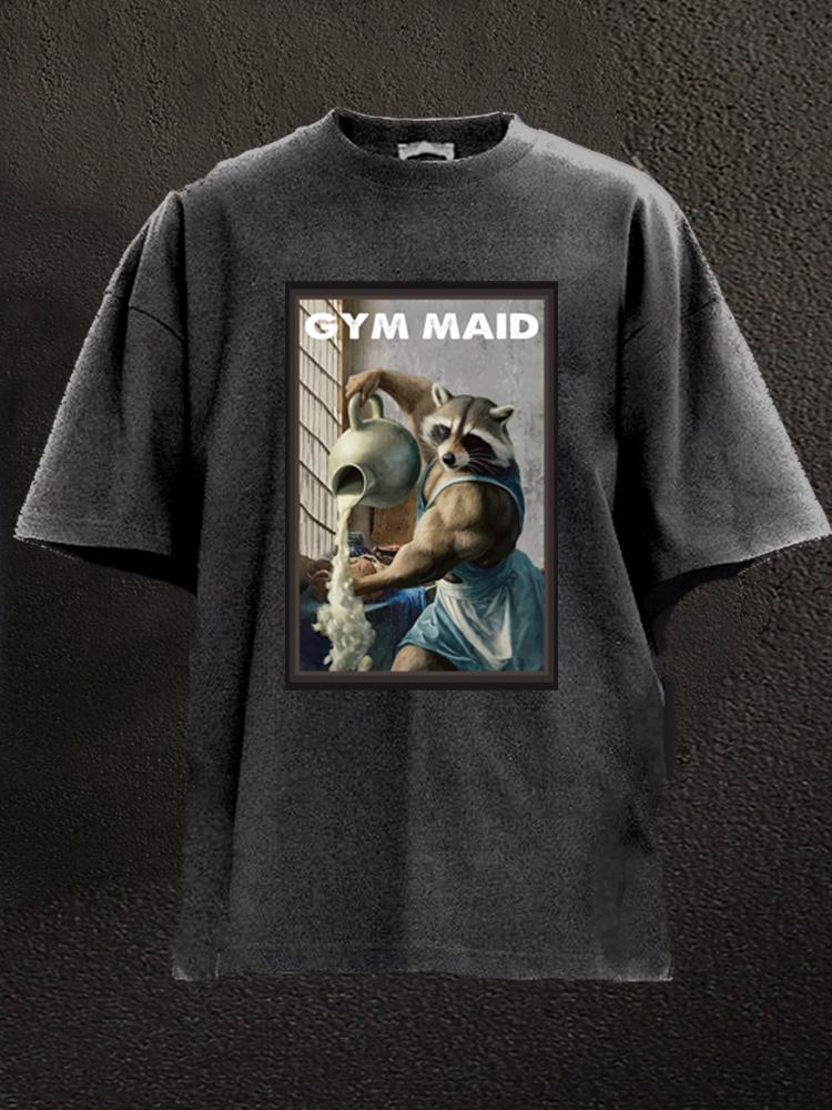 Gym Maid Raccoon Washed Gym Shirt