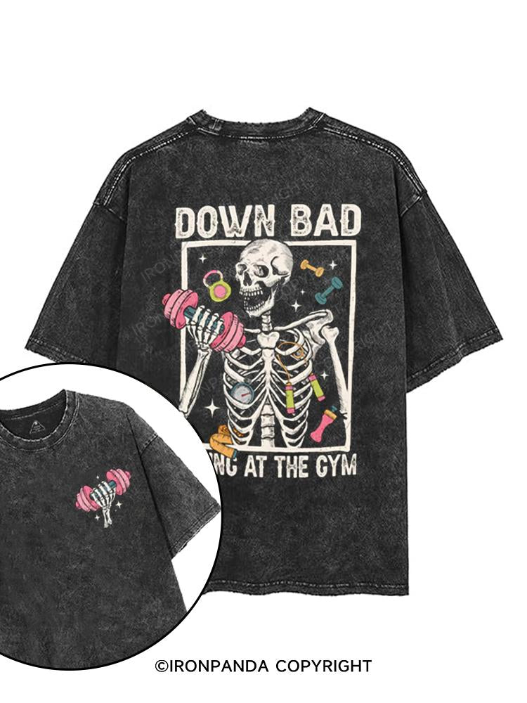 Down Bad Crying At The Gym printed Gym Shirt