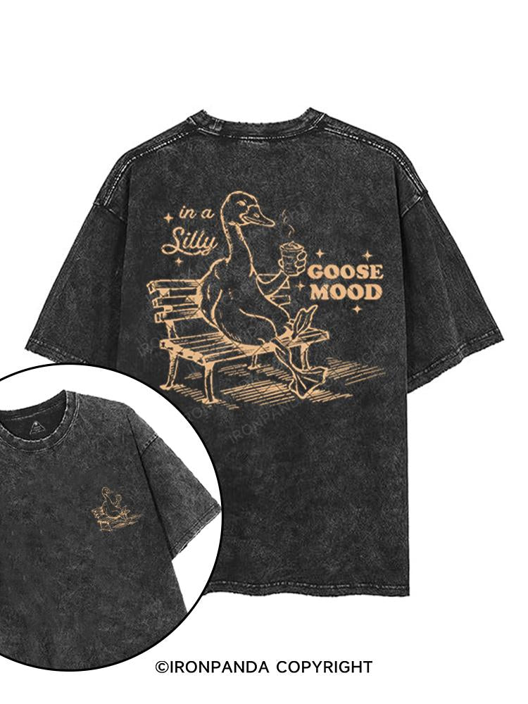 IN A SILLY GOOSE MOOD printed Gym Shirt