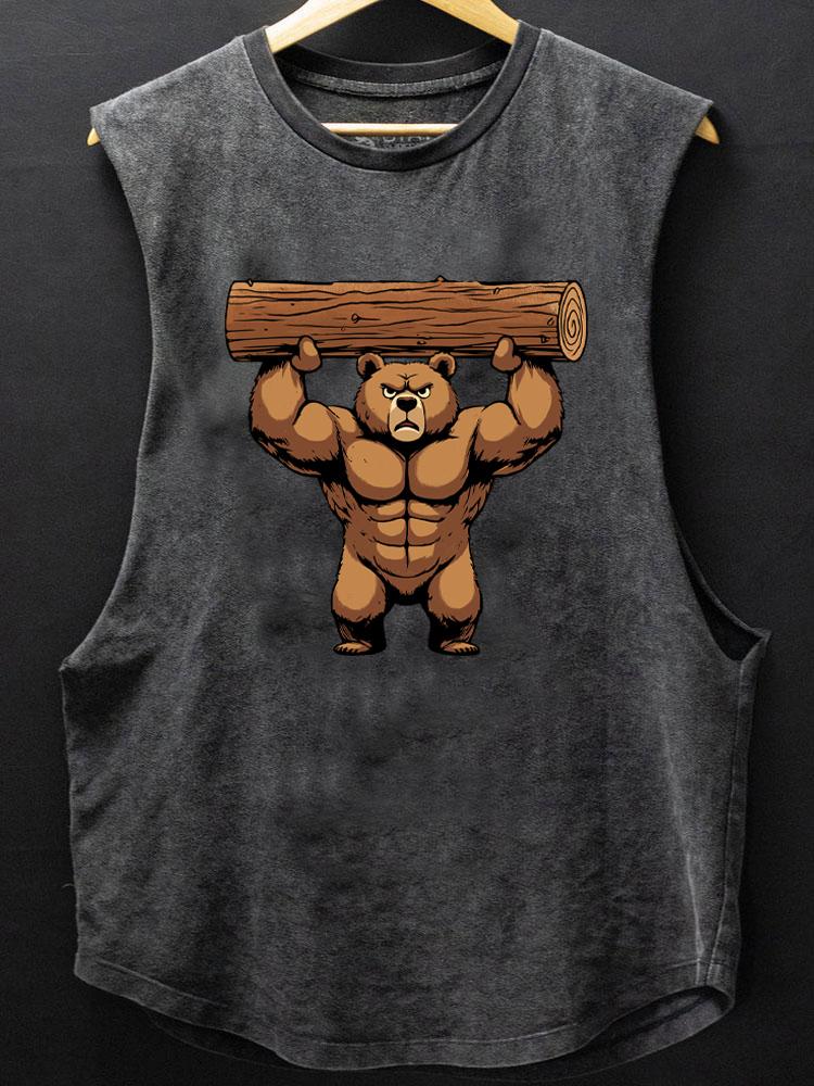 bear lift heavy SCOOP BOTTOM COTTON TANK