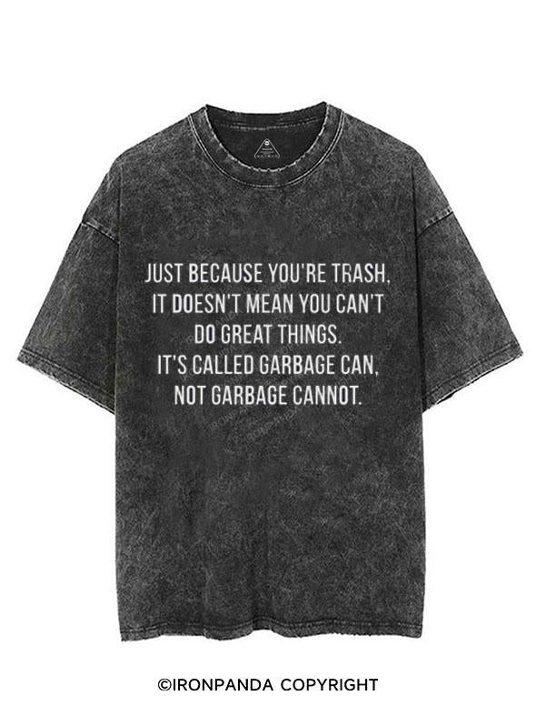 GARBAGE CAN VS GARBAGE CANNOT VINTAGE GYM SHIRT