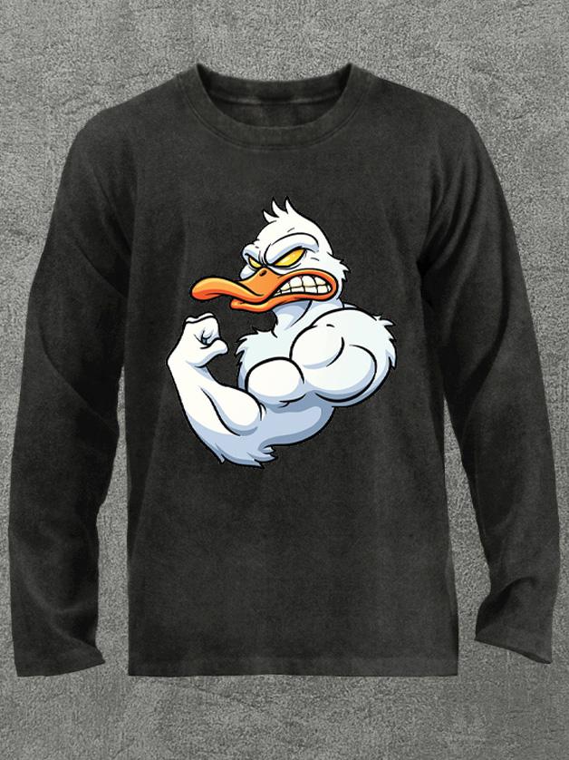 muscle duck Washed Gym Long Sleeve Shirt