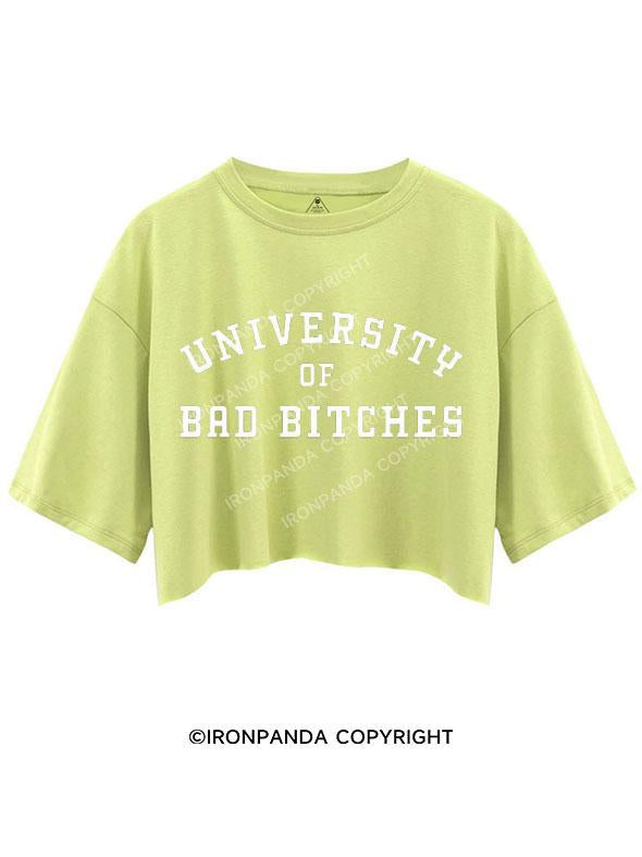 UNIVERSITY OF BAD BITCHES CROP TOPS