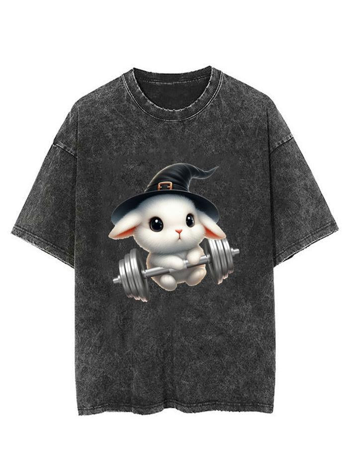 WITCH RABBIT LIFTING  VINTAGE GYM SHIRT