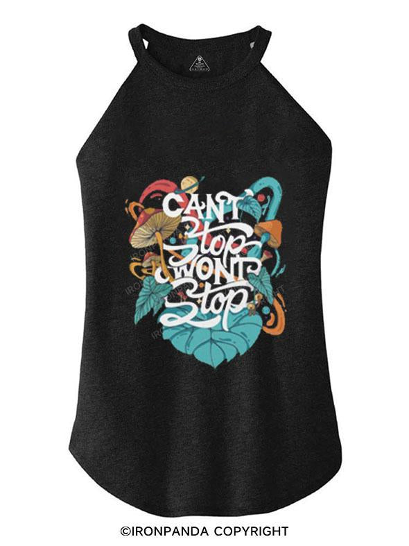 CAN'T STOP WON'T STOP TRI ROCKER COTTON TANK