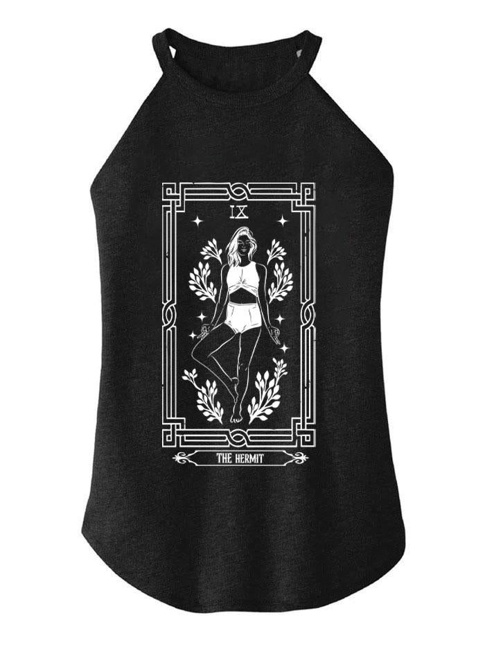 THE HERMIT TAROT CARD TRI ROCKER COTTON TANK