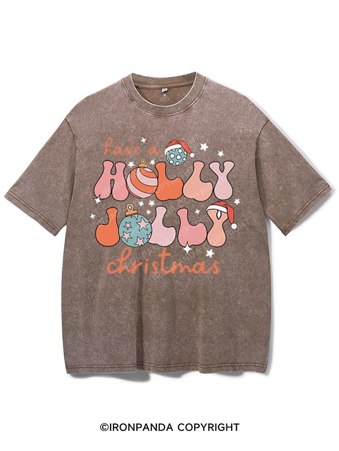 HAVE A HOLLY JOLLY CHRISTMAS VINTAGE GYM SHIRT