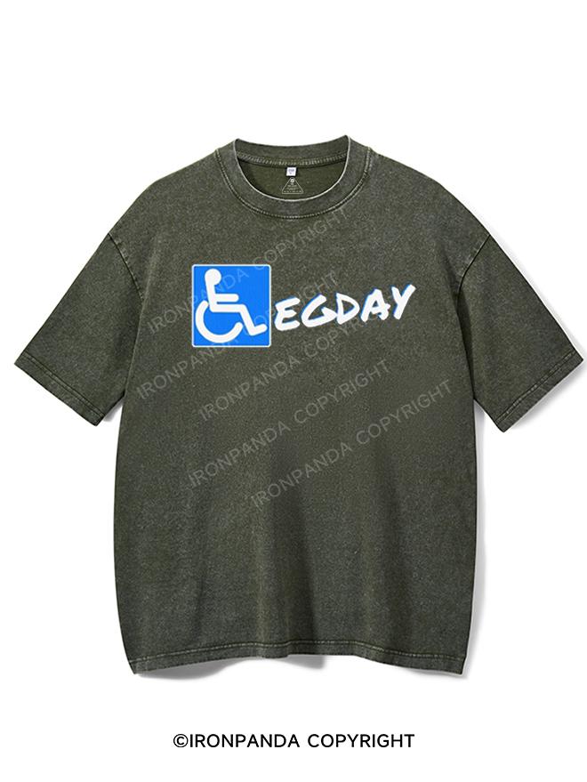 LEGDAY DISABLED SIGN Washed Gym Shirt