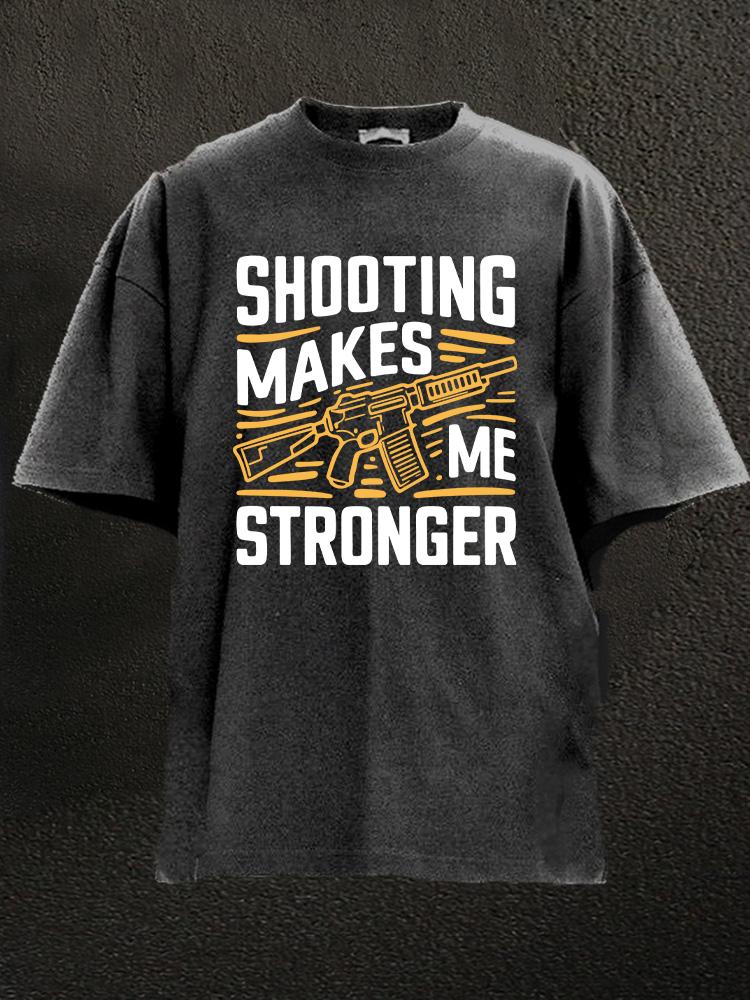 Shooting Makes Me Stronger Washed Gym Shirt