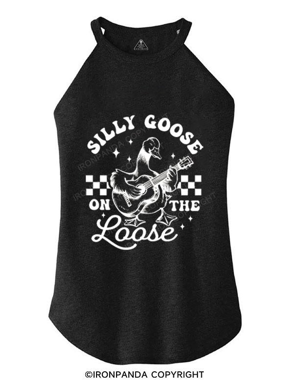 SILLY GOOSE ON THE LOOSE TRI ROCKER COTTON TANK