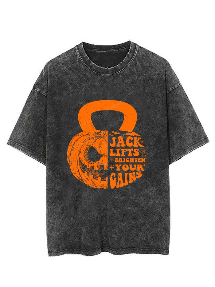 JACK LIFTS BRIGHTEN YOUR GAINS VINTAGE GYM SHIRT