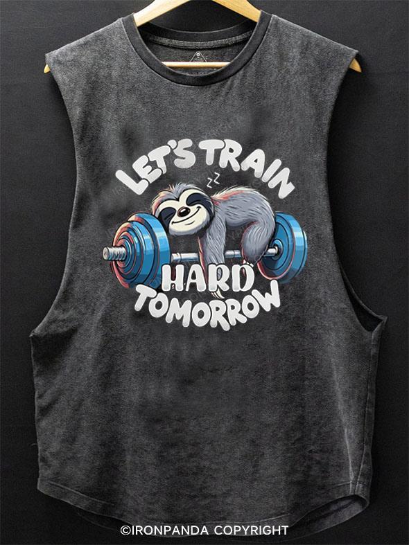 Morning workout sloth SCOOP BOTTOM COTTON TANK