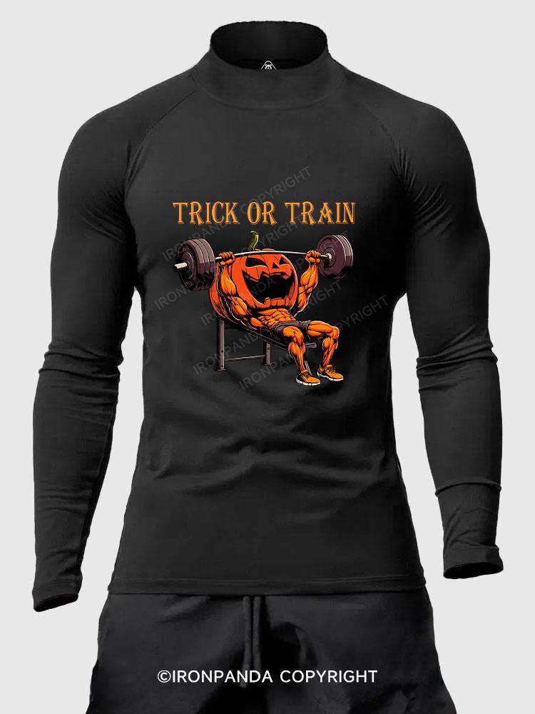 Trick or train Men's Fitted Mock