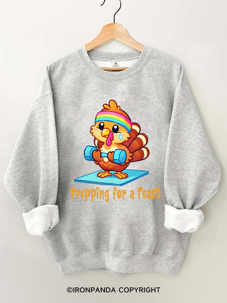 Fitness Turkey, Prepping for a Feast Gym Sweatshirt