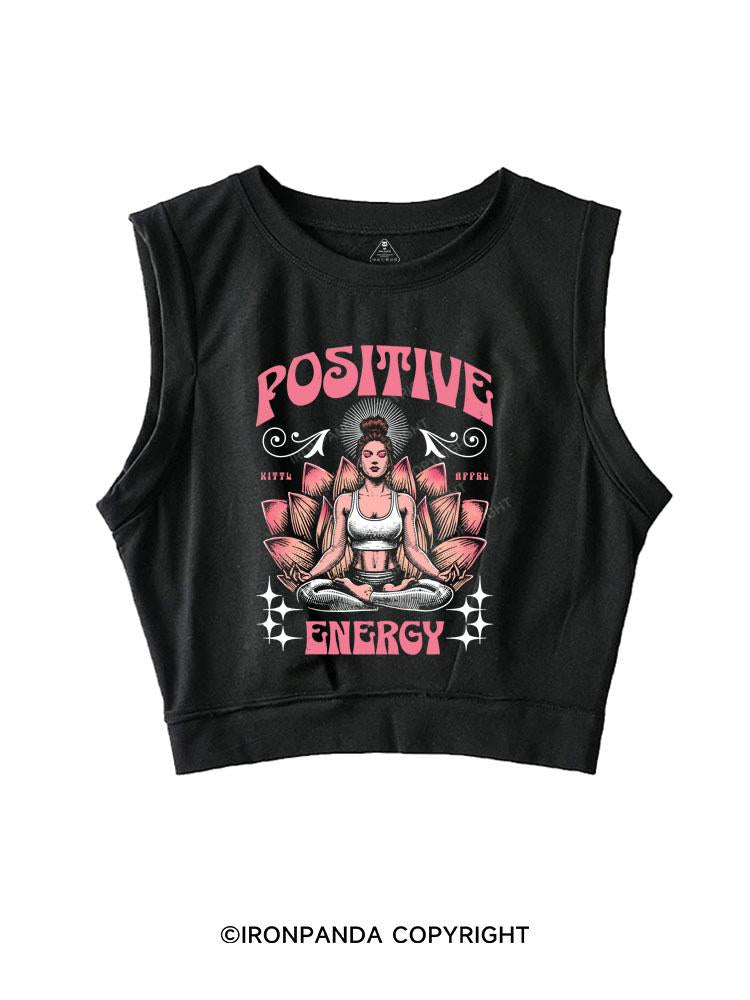 POSITIVE ENERGY  SLEEVELESS CROP TOPS