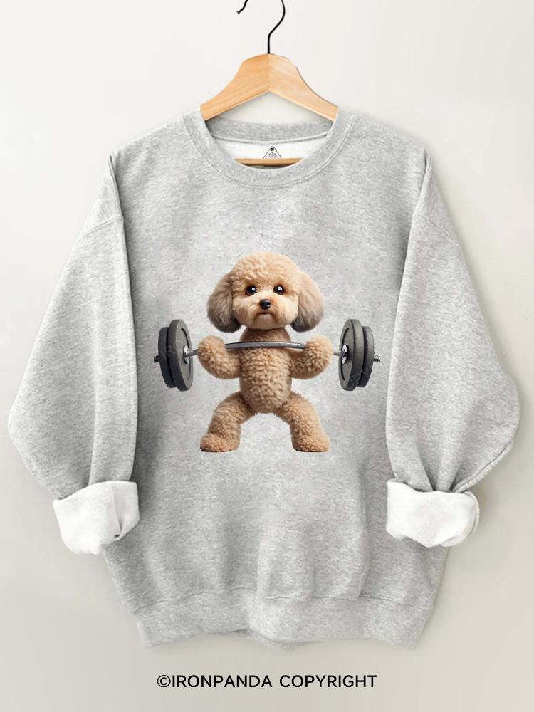 Weightlifting teddy bear Gym Sweatshirt