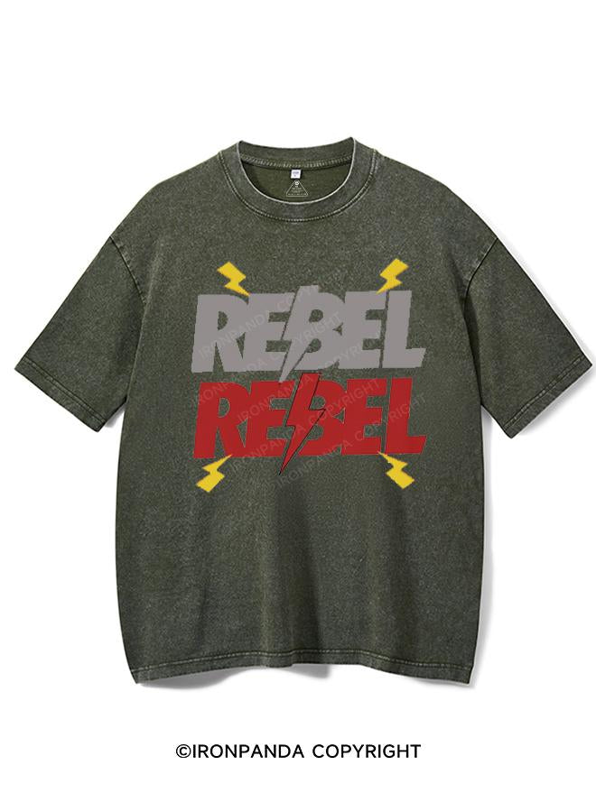 REBEL REBEL LIGHTNING VINTAGE GYM SHIRT