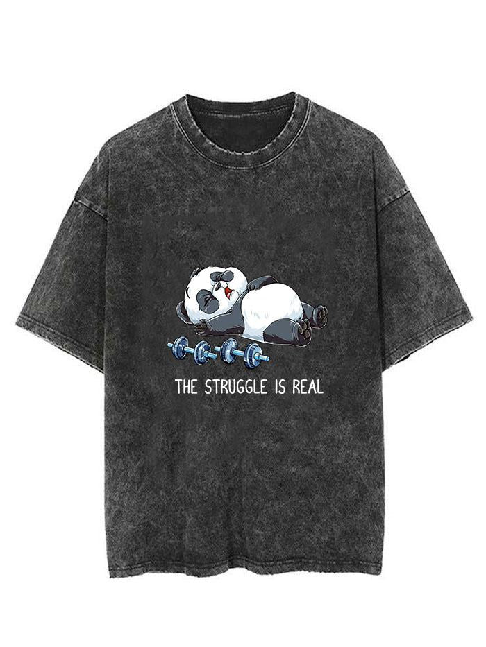 IronPandafit THE STRUGGLE IS REAL Vintage Gym Shirt For Sale