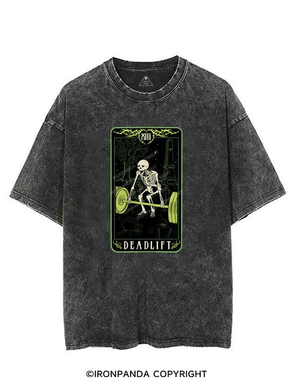 DEADLIFT SKELETON TAROT VINTAGE GYM SHIRT