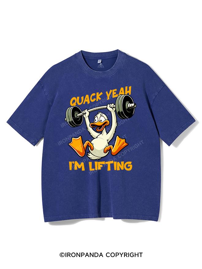 QUACK YEAH I'M LIFTING VINTAGE GYM SHIRT