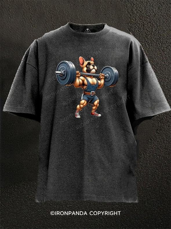 Bulldog Weightlifting Washed Gym Shirt