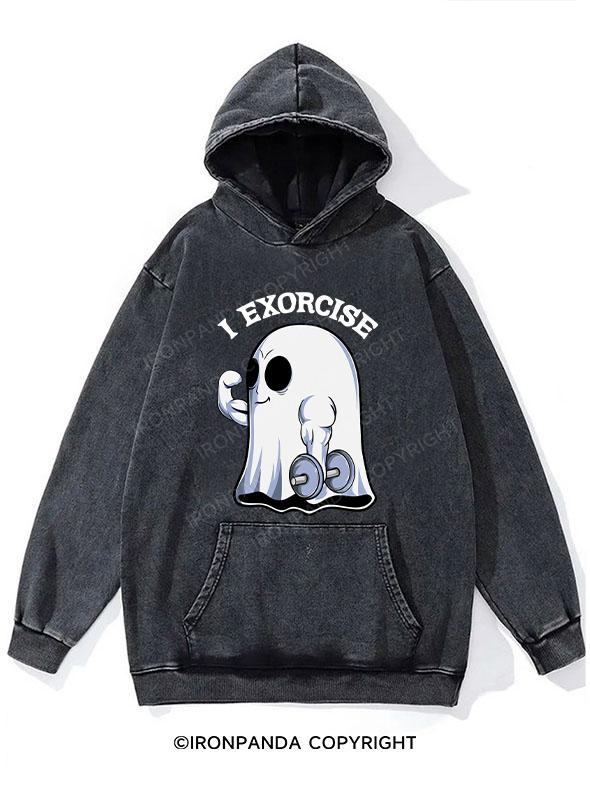 I EXORCISE Washed Gym Hoodie