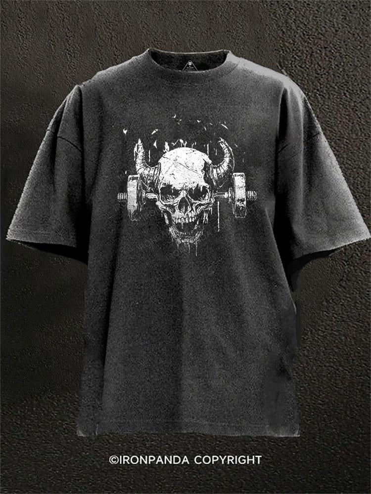 Devil's Skull Washed Gym Shirt