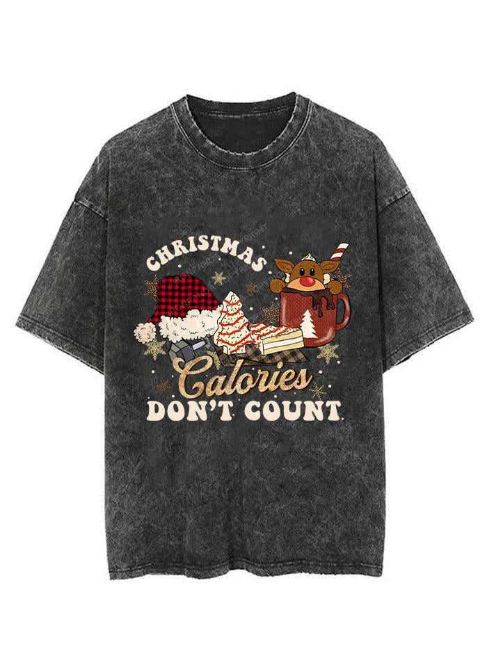 CHRISTMAS CALORIES DON'T COUNT VINTAGE GYM SHIRT