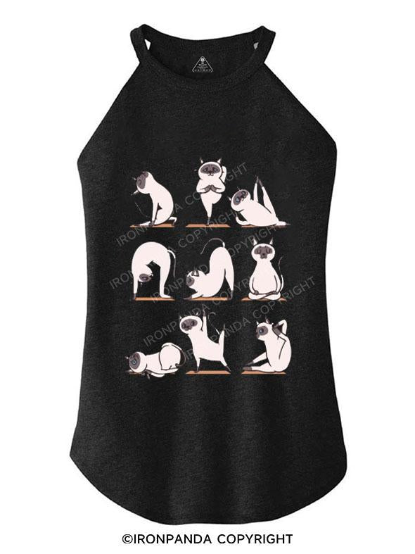 NAMASTE SIAMESE TRI ROCKER COTTON TANK