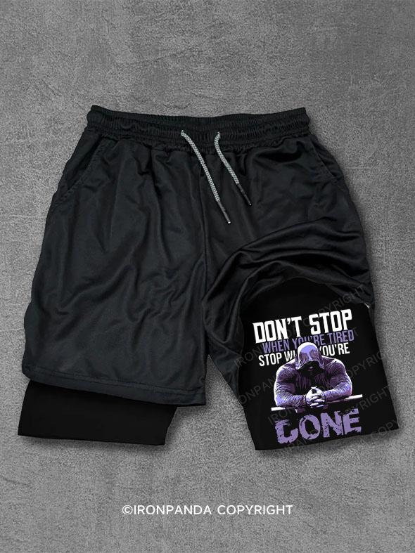 don't stop gym Performance Training Shorts