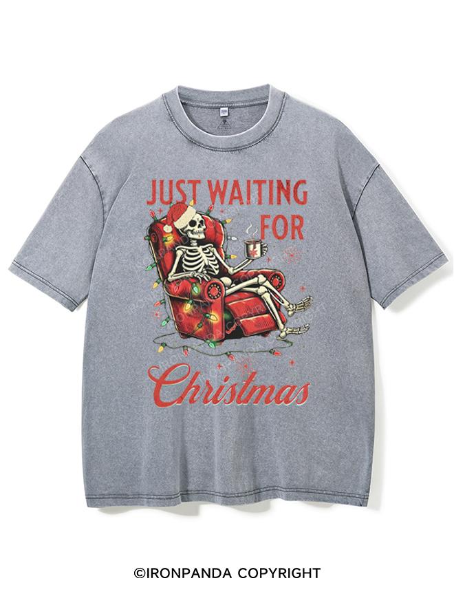 JUST WAITING FOR CHRISTMAS VINTAGE GYM SHIRT