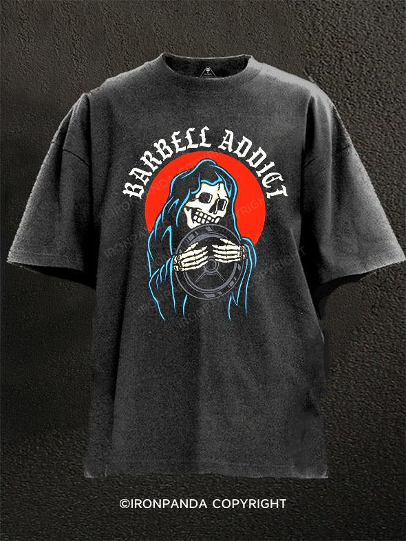 BARBELL ADDIGT Washed Gym Shirt