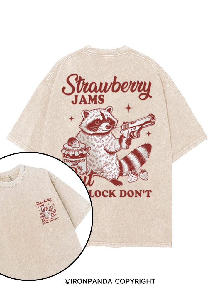 STRAWBERRY JAMS BUT MY GLOCK DON'T printed Gym Shirt