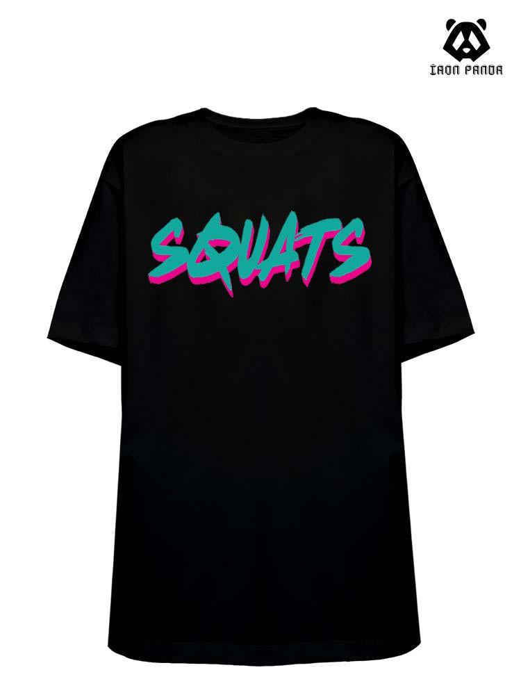 Squats Loose fit cotton  Gym T-shirt