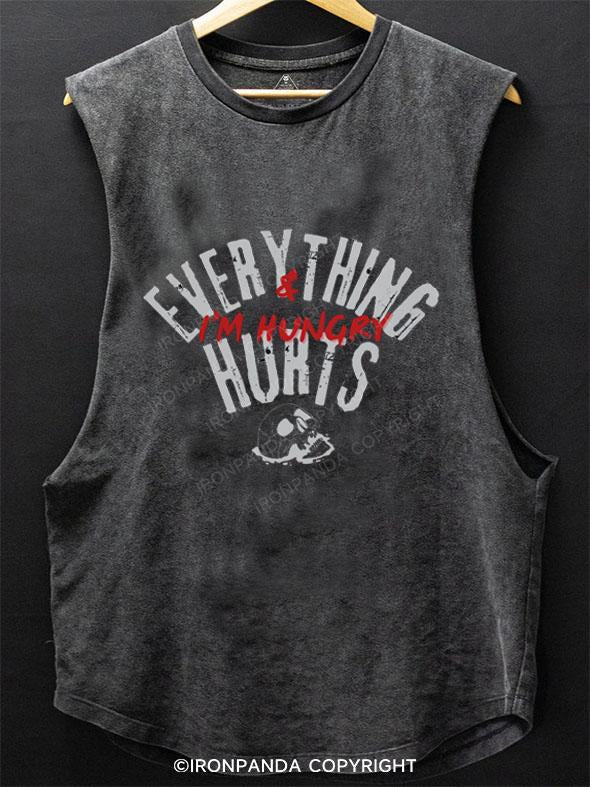 EVERYTHING HURTS & I'M HUNGRY SCOOP BOTTOM COTTON TANK