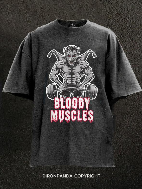 Vampire Lifting Washed Gym Shirt