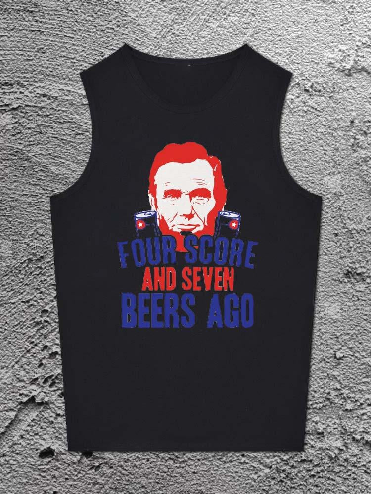 Four Score and Seven Beers Ago Unisex Cotton Vest