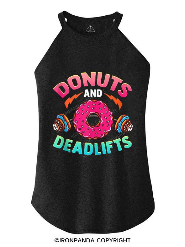 DONUTS AND DEADLIFTS TRI ROCKER COTTON TANK