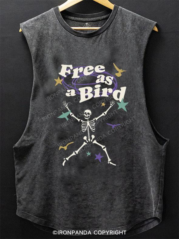 FREE AS A BIRD SCOOP BOTTOM COTTON TANK