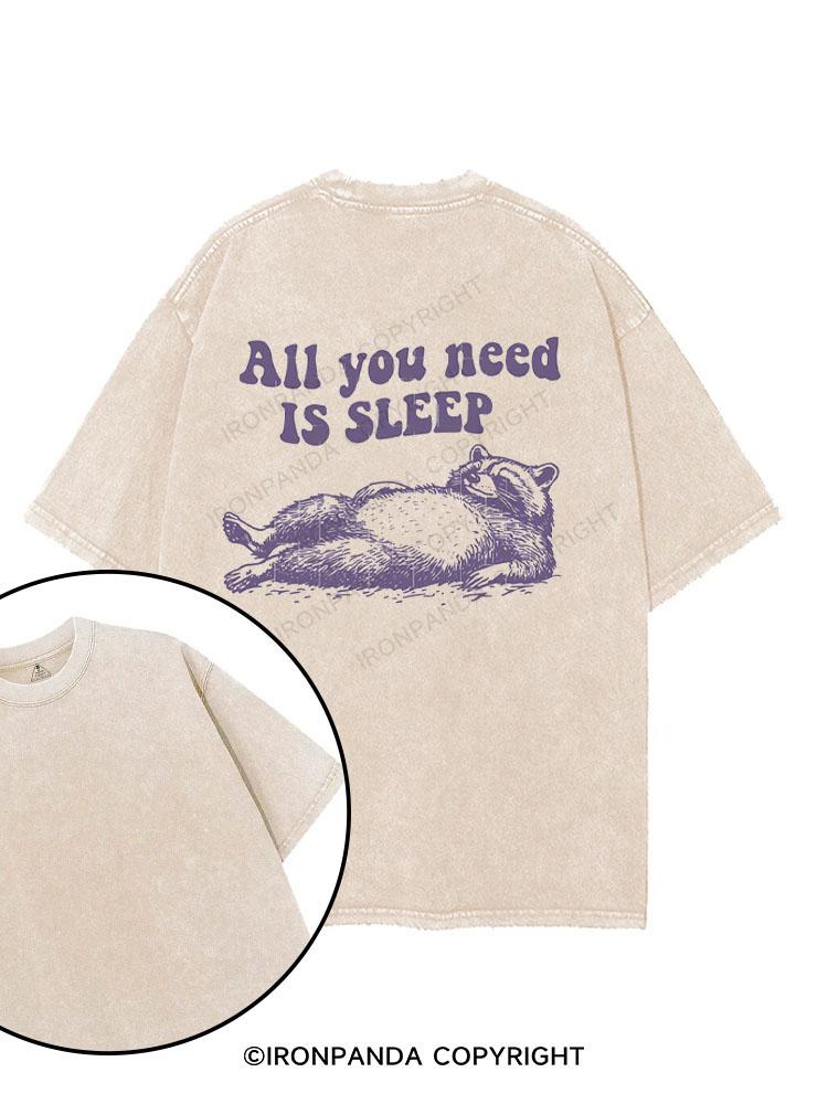 All you need is sleep printed Gym Shirt