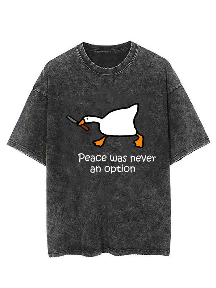 PEACE WAS NEVER AN OPTION VINTAGE GYM SHIRT